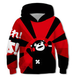 Halloween Disfraz Kumamon Sudadera Estampada con Capucha para Niños
