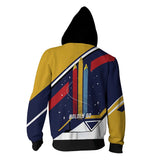 Viaje a las Estrellas Star Trek Cosplay Sudadera Estampada con Cremallera para Adultos Unisex