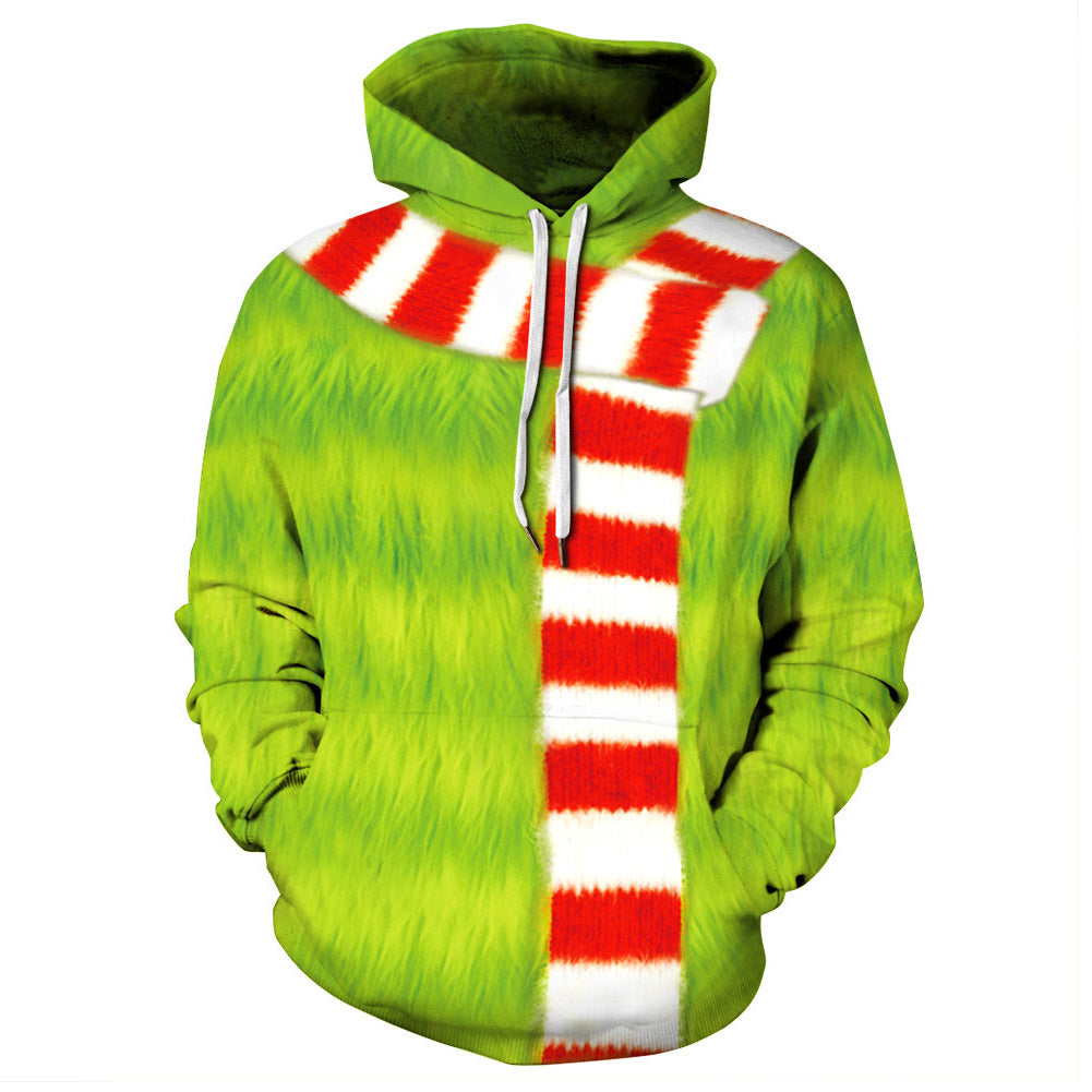 Navidad How the Grinch Stole Cosplay The Grinch Sudadera con Capucha para Adultos Unisex