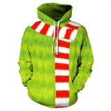 Navidad How the Grinch Stole Cosplay The Grinch Sudadera con Capucha para Adultos Unisex
