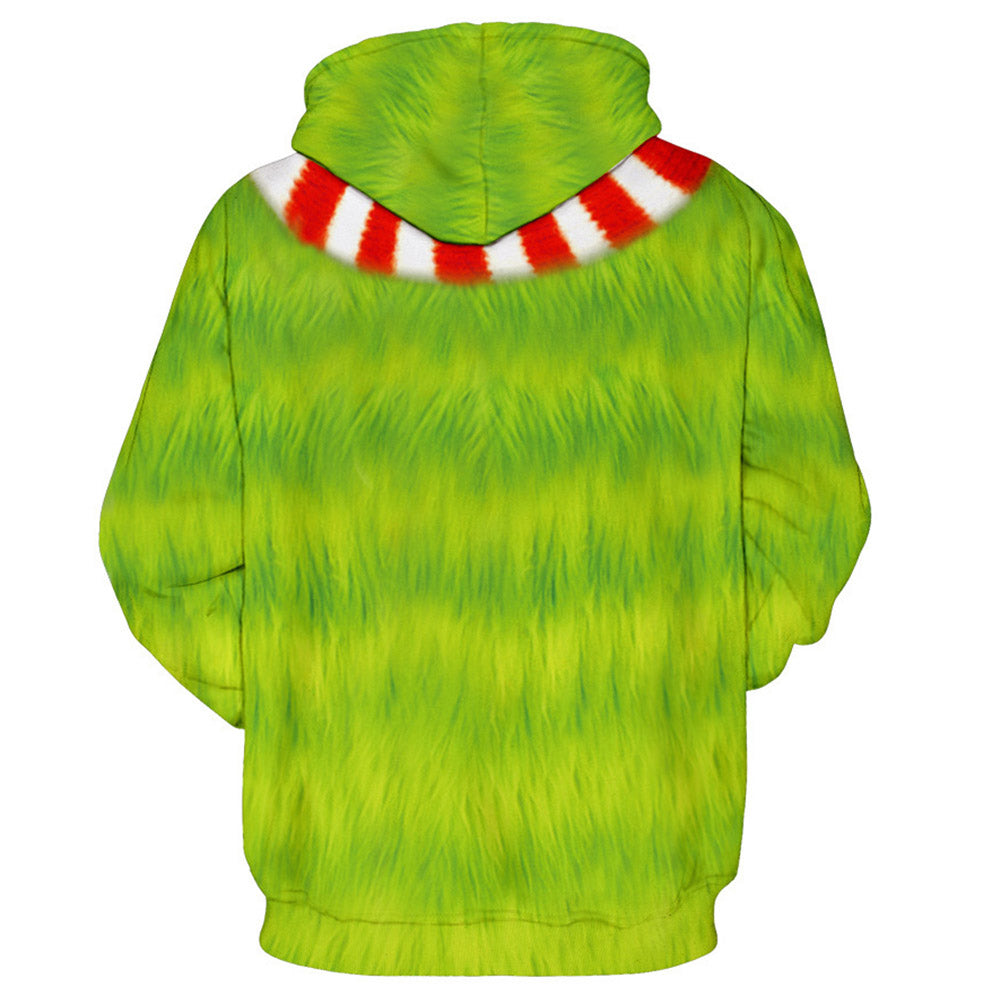 Navidad How the Grinch Stole Cosplay The Grinch Sudadera con Capucha para Adultos Unisex