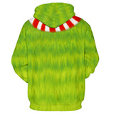 Navidad How the Grinch Stole Cosplay The Grinch Sudadera con Capucha para Adultos Unisex