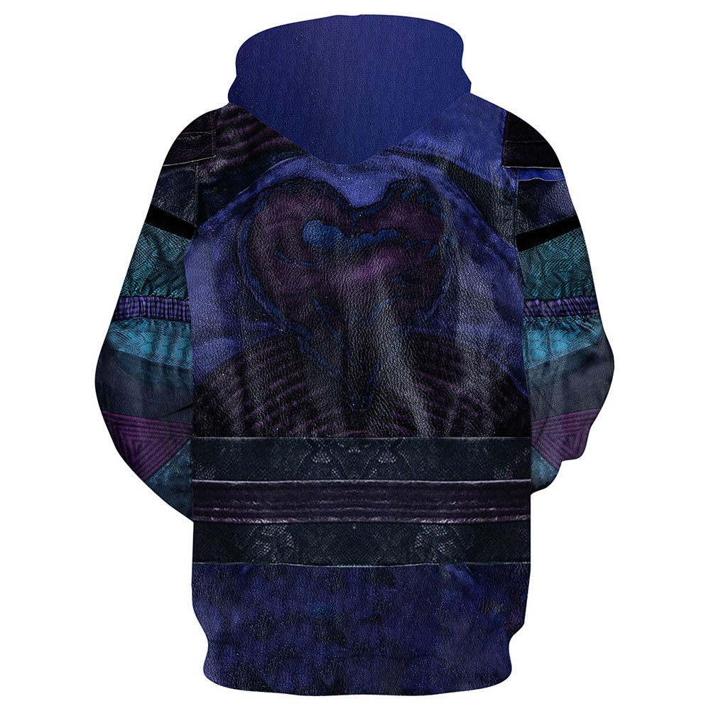Mal Sudadera Los Descendientes Descendants 3 Cosplay Sudadera con Capucha para Adultos Unisex