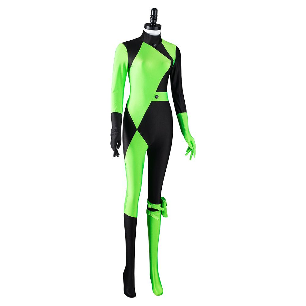 Anime Kim Possible Disfraz Shego Costume Cosplay Adultos Mono Halloween Carnaval Fiesta Traje