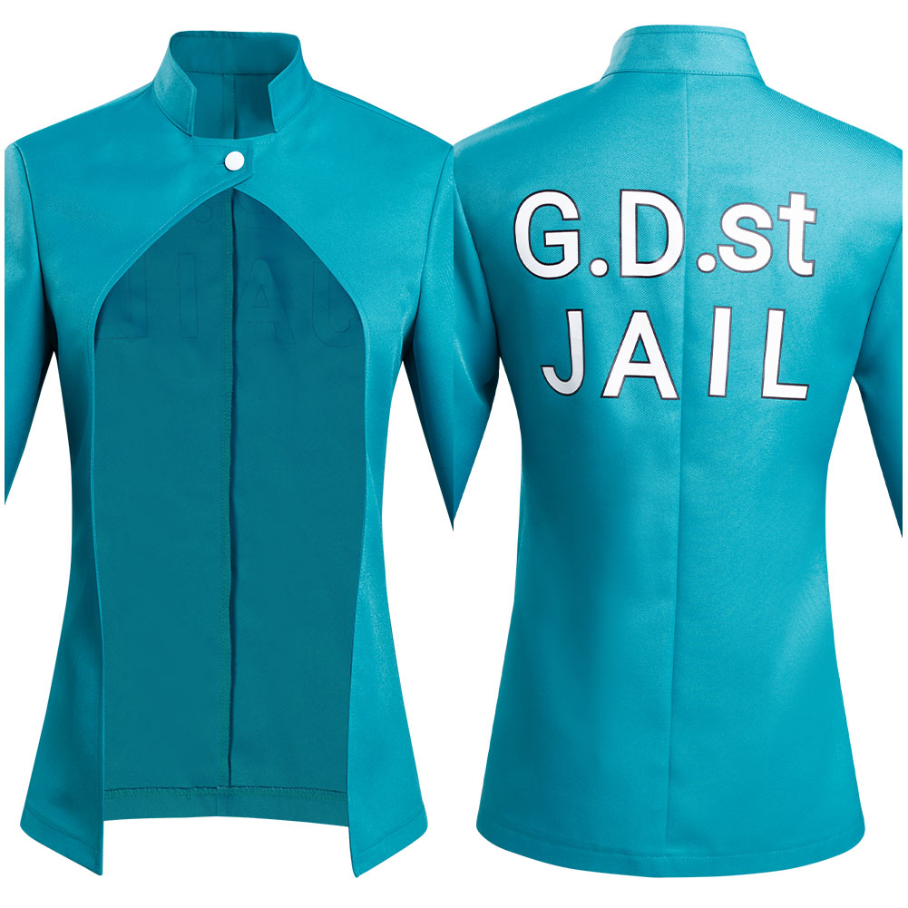 Anime JoJo‘s Bizarre Adventure Stone Ocean Jolyne Cujoh Cosplay Disfraz Halloween Carnaval Traje Per.