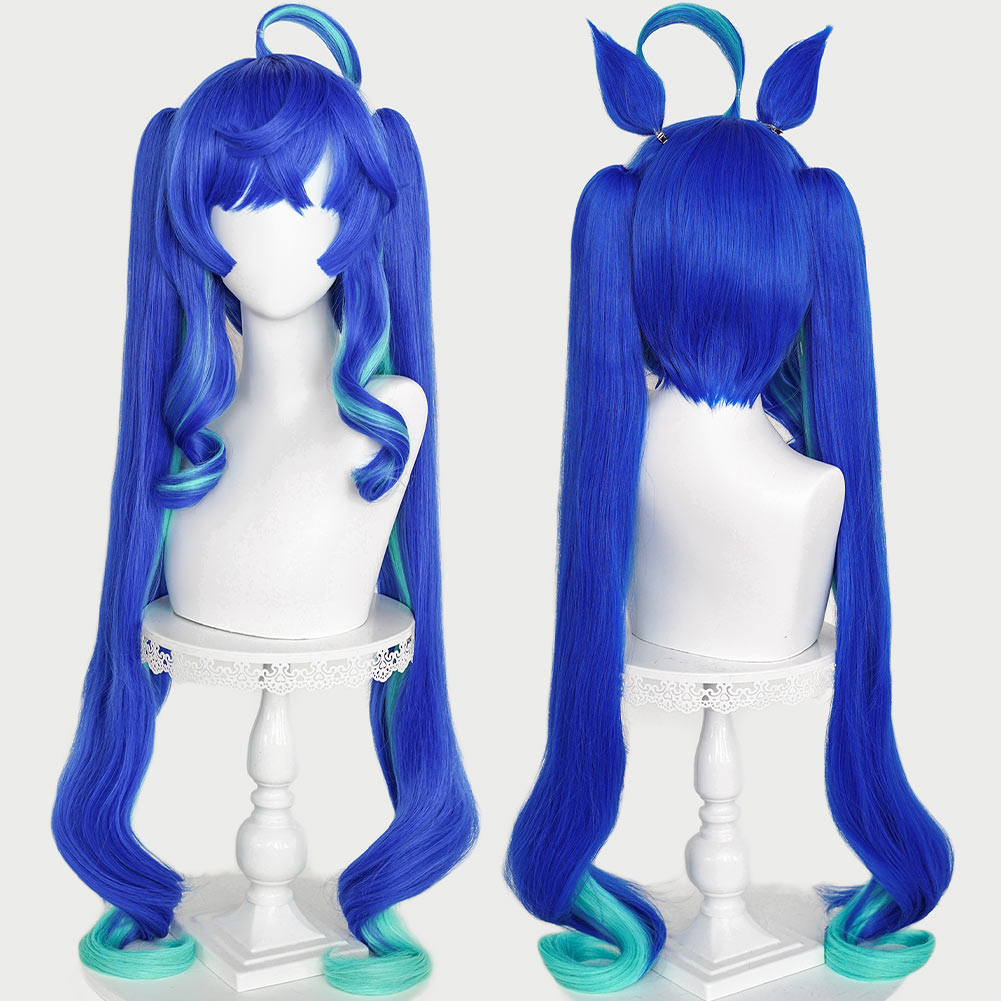 Anime Pretty Derby - Twin Turbo Cosplay Peluca Cabello Sintético Resistente al Calor Carnival Halloween Fiesta