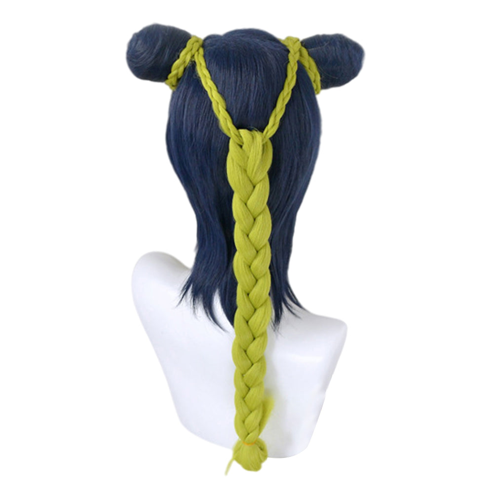 Anime JoJo‘s Bizarre Adventure Jolyne Cujoh Cosplay Peluca Cabello Sintético Resistente al Calor Navidad Fiesta Carnival Halloween