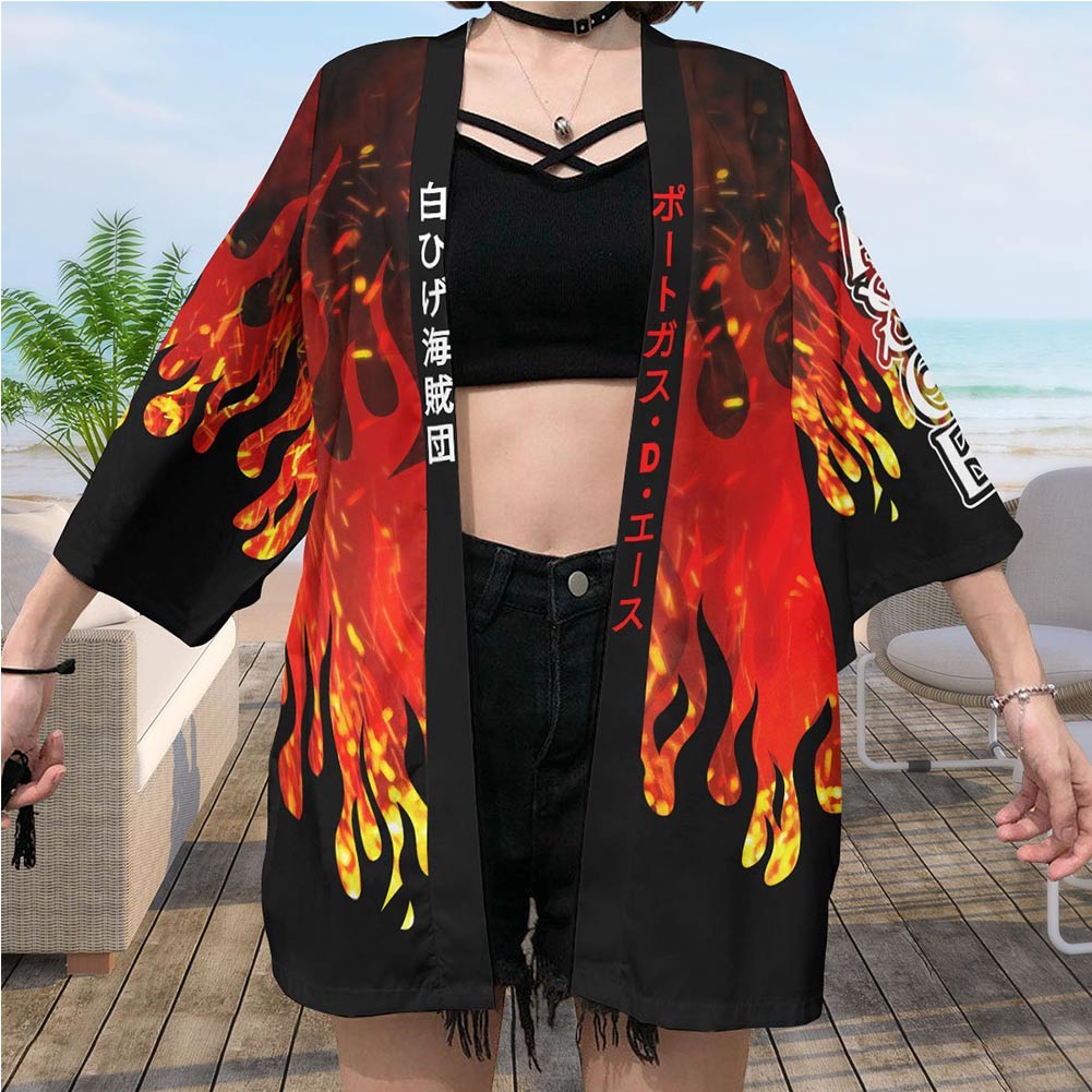 Anime ONE PIECE Kimono Capa Halloween Carnaval Cosplay Disfraz Unisexo