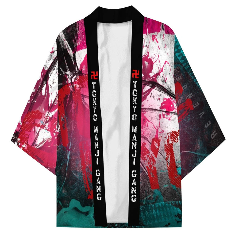 Anime Tokyo Revengers kimono cárdigan Toga impreso Capa Bata de baño mujer Cosplay Disfraz Halloween Carnaval Traje