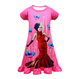Película Cruella Niños Pijama Vestido falda Cosplay Disfraz Halloween 3D Impreso Carnaval Traje