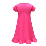 Película Cruella Niños Pijama Vestido falda Cosplay Disfraz Halloween 3D Impreso Carnaval Traje