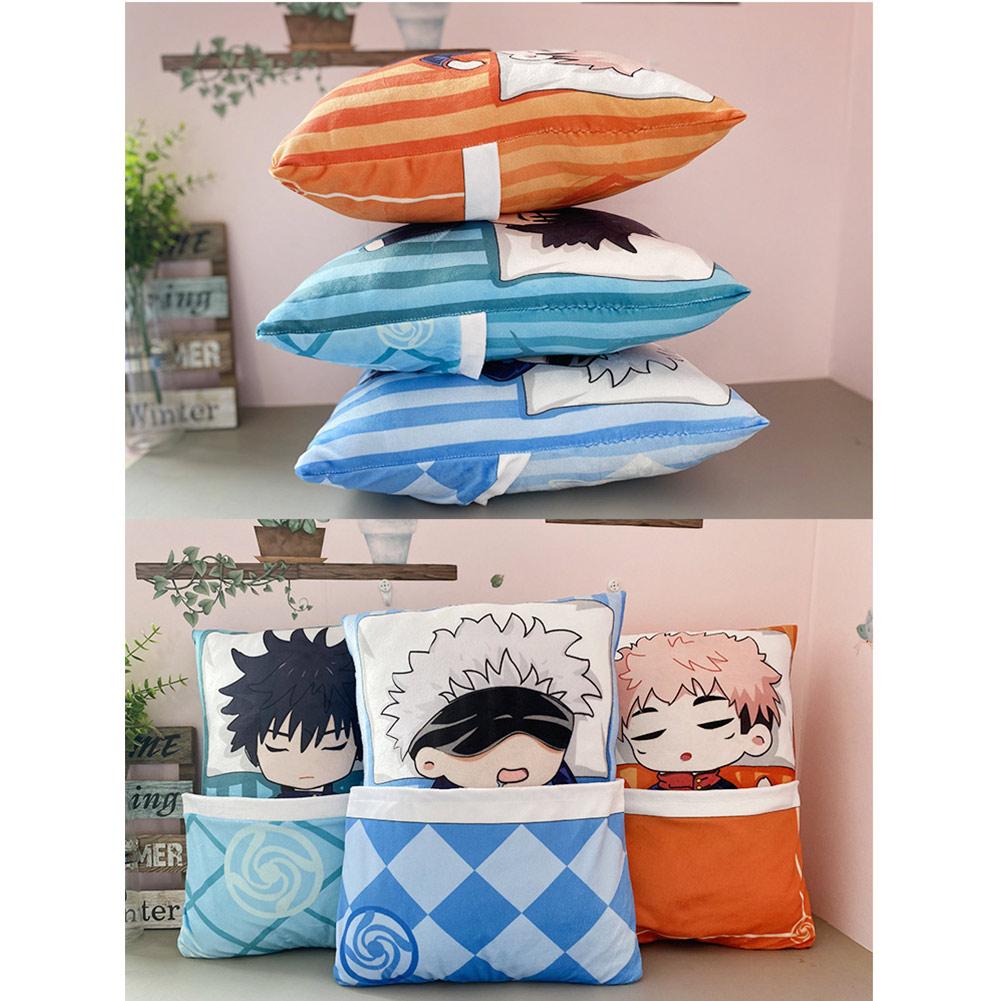 Anime Jujutsu Kaisen Guerra de Hechiceros Juguete de Felpa Almohada de Doble Cara Suave Cómodos
