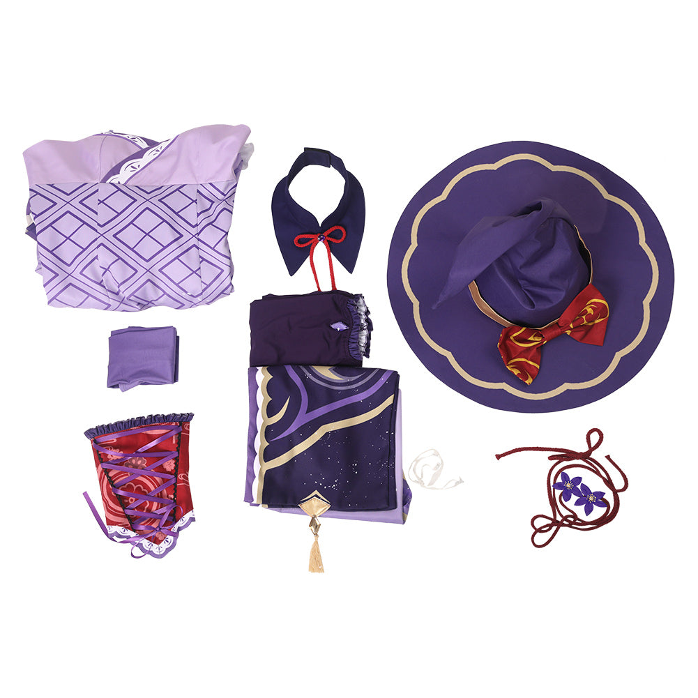 Juego Genshin Impact Raiden Shogun Cosplay Disfraz Traje Vestido Halloween Carnaval DISFRAZDEDIADEBRUJAS.ES®