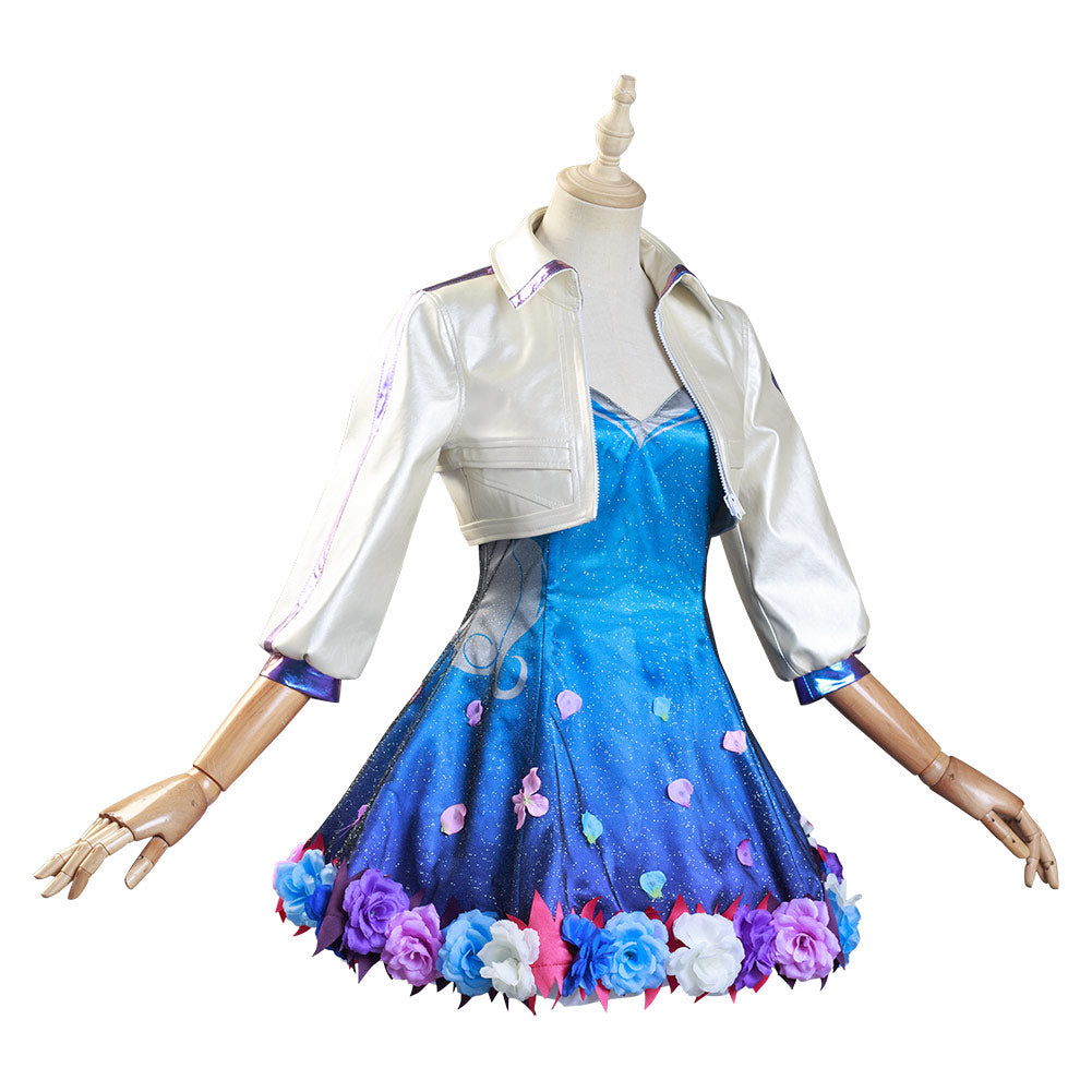 Juego League of Legends LOL KDA Seraphine Vestido Halloween Carnaval Cosplay Disfraz Mujer Per.