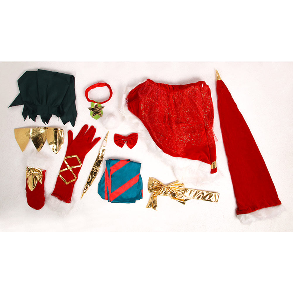 Juego League of Legends Lol Jinx Navidad Cosplay Disfraz Falda Vestido Carnaval Per.