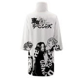 Anime Tokyo Revengers Sudadera Bata capa con cremallera Abrigo largo cuello alto Cosplay Disfraz Halloween Carnaval hombre diario Traje