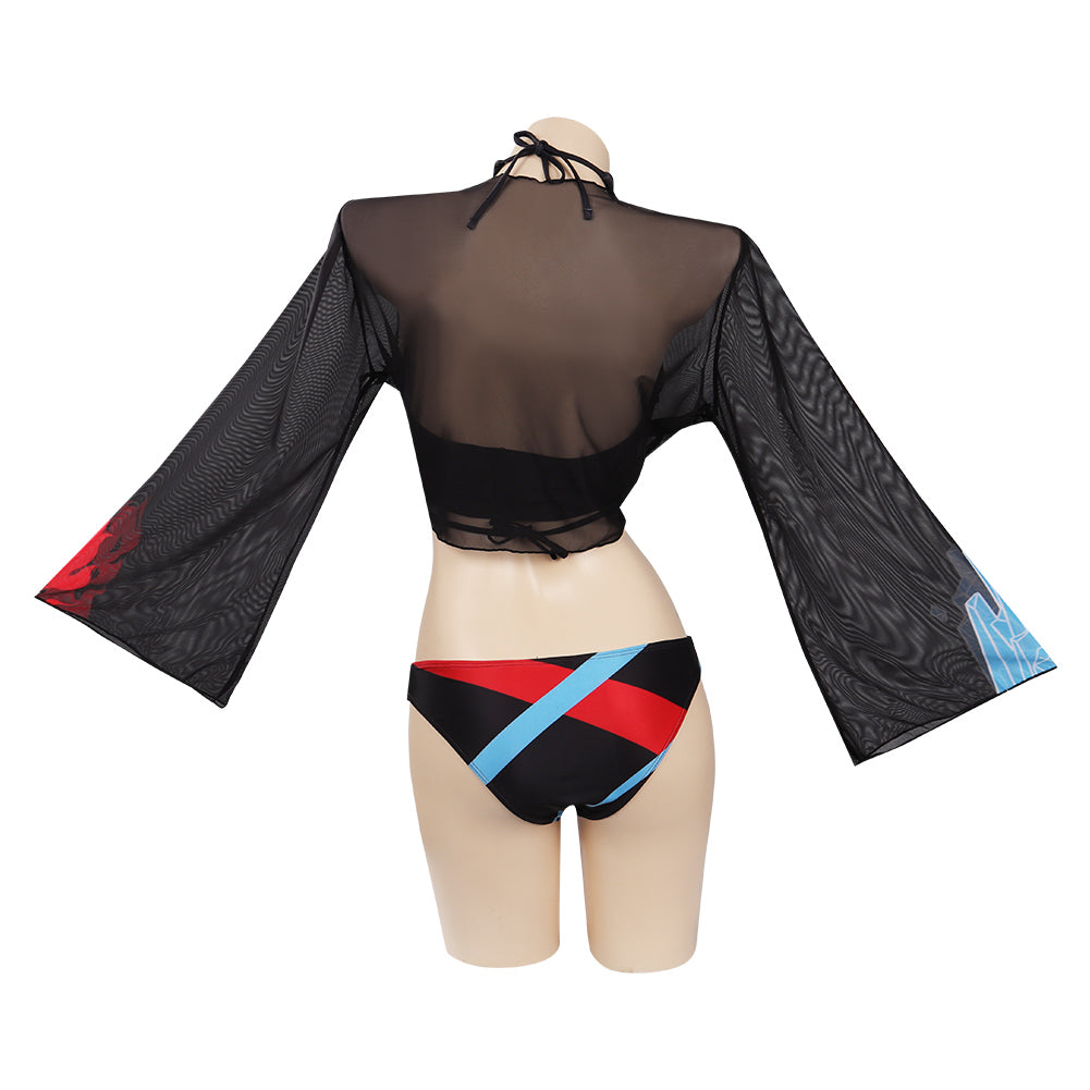Anime My Hero Academia Todoroki Shoto Cosplay Fiesta Disfraz Traje de Baño Bikini Creación Secundaria-DISFRAZDEDIADEBRUJAS.ES®