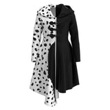 Película Cruella Niños Vestido falda Cosplay Disfraz Halloween Carnaval Traje Per.