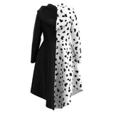 Película Cruella Niños Vestido falda Cosplay Disfraz Halloween Carnaval Traje Per.