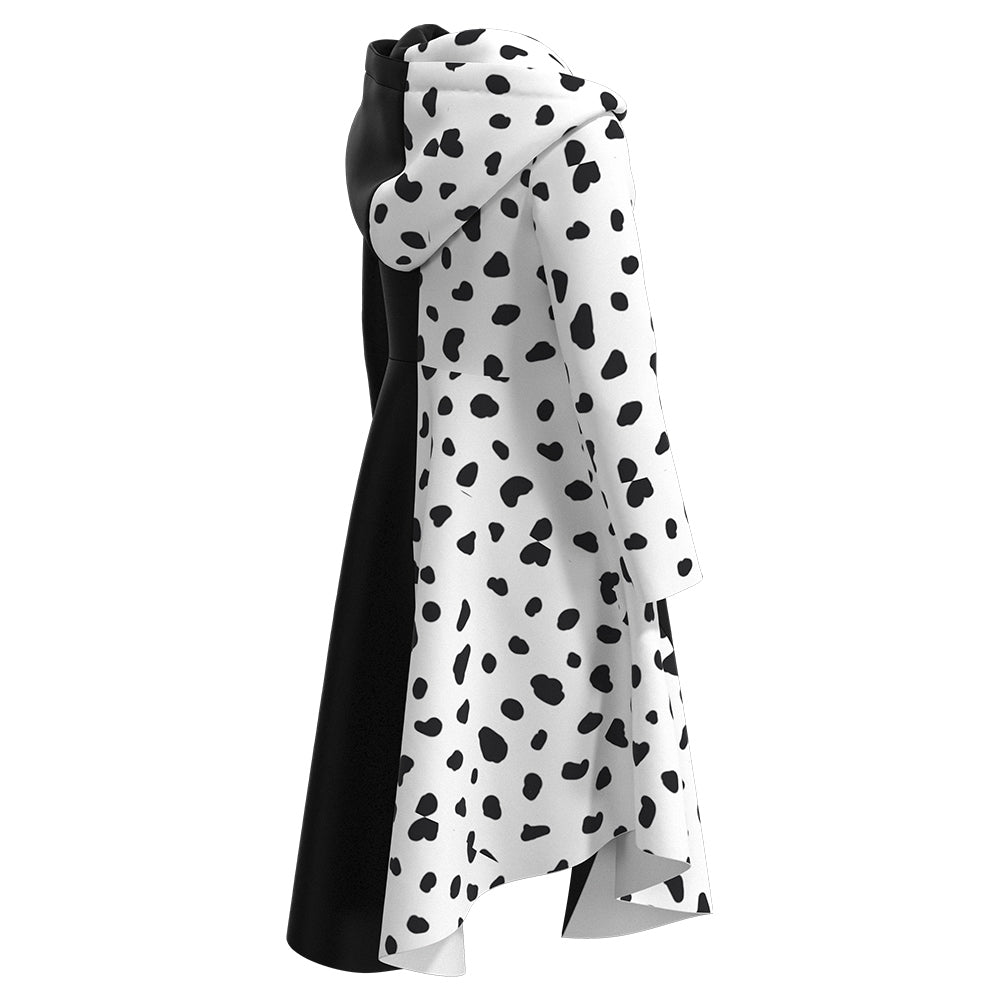 Película Cruella Niños Vestido falda Cosplay Disfraz Halloween Carnaval Traje Per.