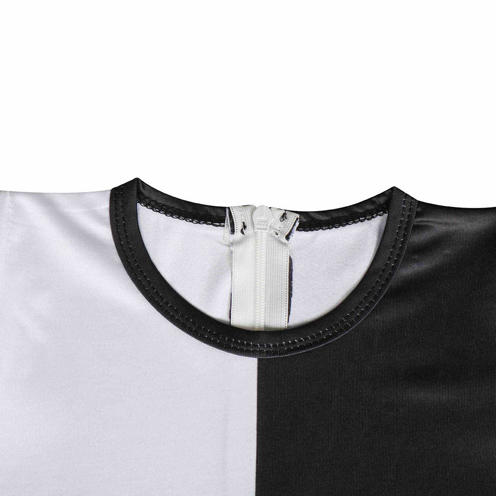 Anime Niños Mono Oso blanco y negro de dibujos animados Cosplay Navidad Carnaval Halloween