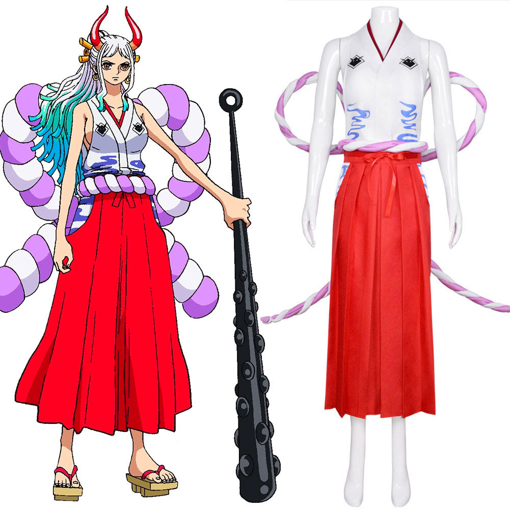One Piece Yamato Conjunto De Cosplay Falda Trajes De Disfraces De Halloween Carnaval Fiesta