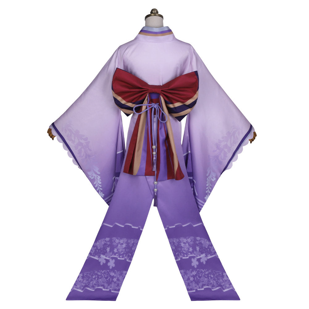 Juego Genshin Impact Baal / Raiden Makoto Cosplay Navidad Kimono Vestido Conjunto Carnaval Traje Per.