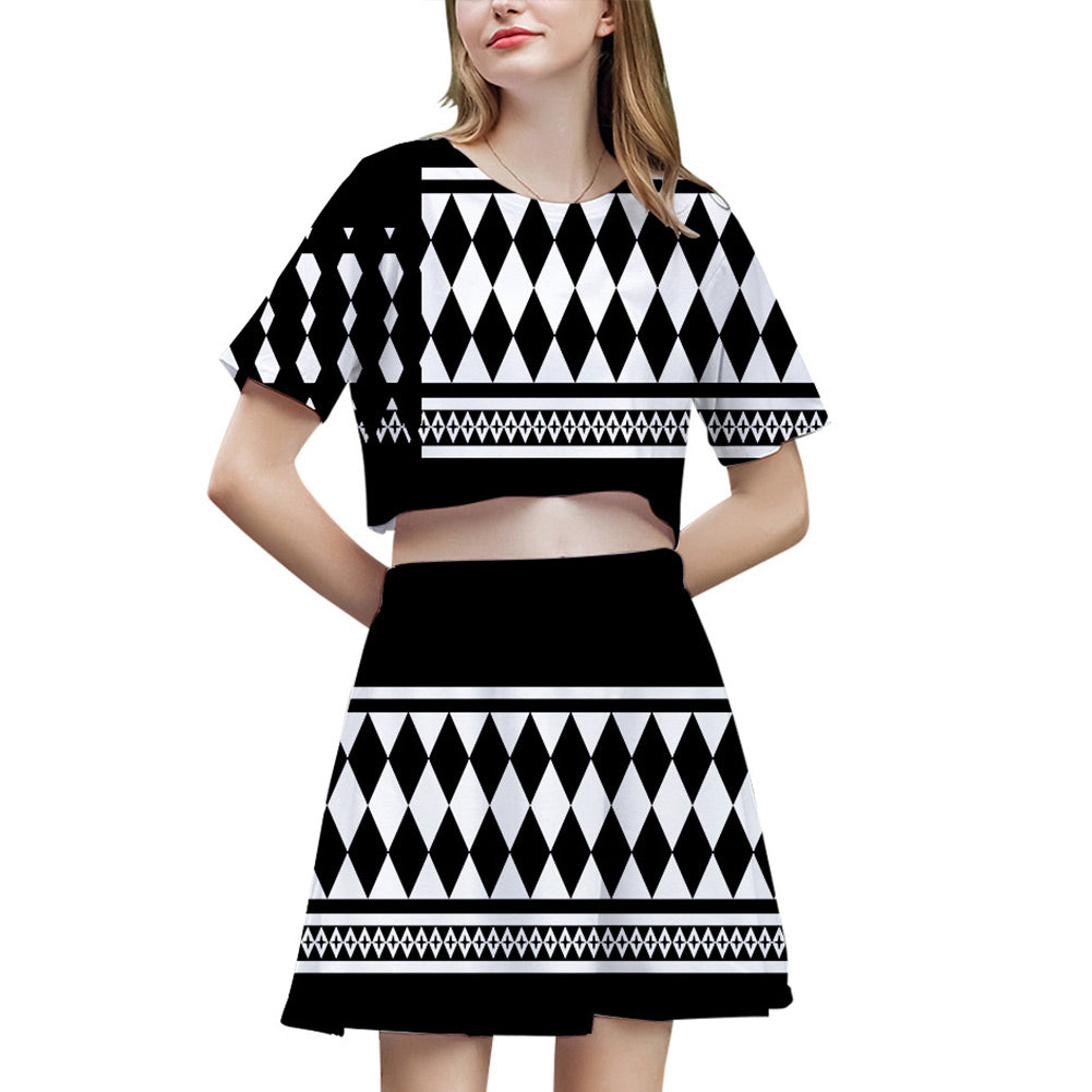 Anime Tokyo Revengers  Ryūguji Ken Trajes de 2 Piezas Top Corto de Manga Corta + Conjuntos de Falda de Línea A