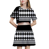 Anime Tokyo Revengers  Ryūguji Ken Trajes de 2 Piezas Top Corto de Manga Corta + Conjuntos de Falda de Línea A