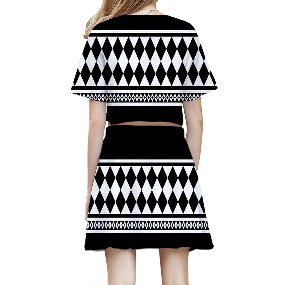 Anime Tokyo Revengers  Ryūguji Ken Trajes de 2 Piezas Top Corto de Manga Corta + Conjuntos de Falda de Línea A