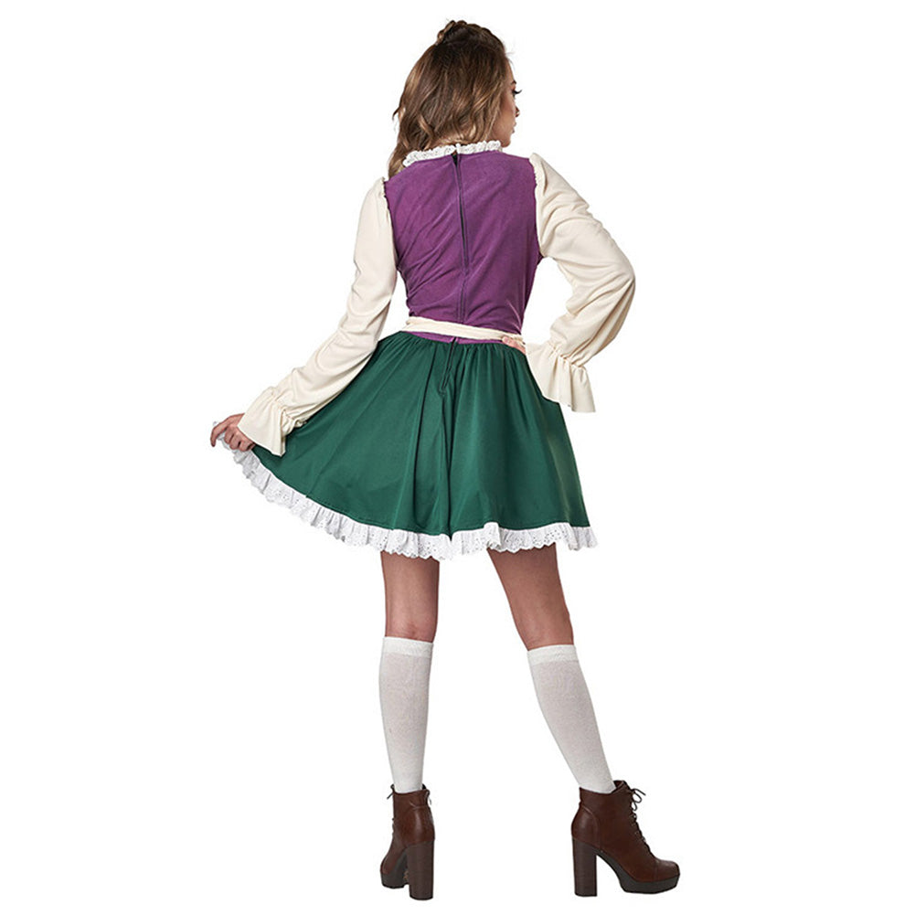 Cerveza tradicional Dirndl del Oktoberfest de Baviera Cosplay Disfraz Halloween Falda Carnaval Traje Mujer Per.