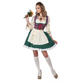 Cerveza tradicional Dirndl del Oktoberfest de Baviera Cosplay Disfraz Halloween Falda Carnaval Traje Mujer Per.