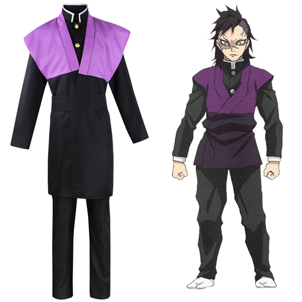 Demon Slayer Shinazugawa Genya Traje De Cosplay Disfraces Falda Traje De Carnaval Halloween Fiesta