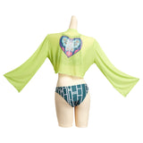 Anime JoJo‘s Bizarre Adventure Jolyne Cujoh Cosplay Fiesta Disfraz Traje de Baño Creación Secundaria-DISFRAZDEDIADEBRUJAS.ES®