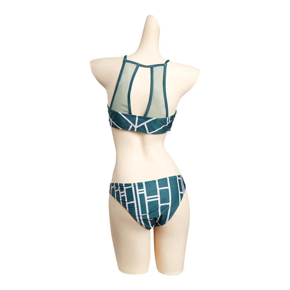 Anime JoJo‘s Bizarre Adventure Jolyne Cujoh Cosplay Fiesta Disfraz Traje de Baño Creación Secundaria-DISFRAZDEDIADEBRUJAS.ES®