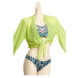 Anime JoJo‘s Bizarre Adventure Jolyne Cujoh Cosplay Fiesta Disfraz Traje de Baño Creación Secundaria-DISFRAZDEDIADEBRUJAS.ES®