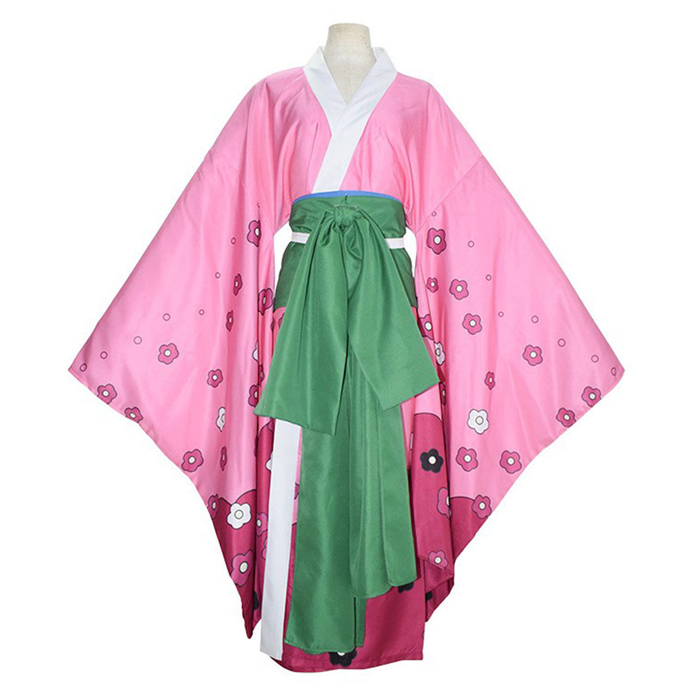 Anime One Piece Kozuki Hiyori Cosplay Kimono Disfraz Traje Fiesta Navidad Carnaval