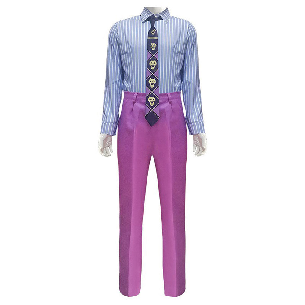 Anime JoJo‘s Bizarre Adventure Kira Yoshikage Cosplay Disfraz Traje Fiesta Navidad Carnaval