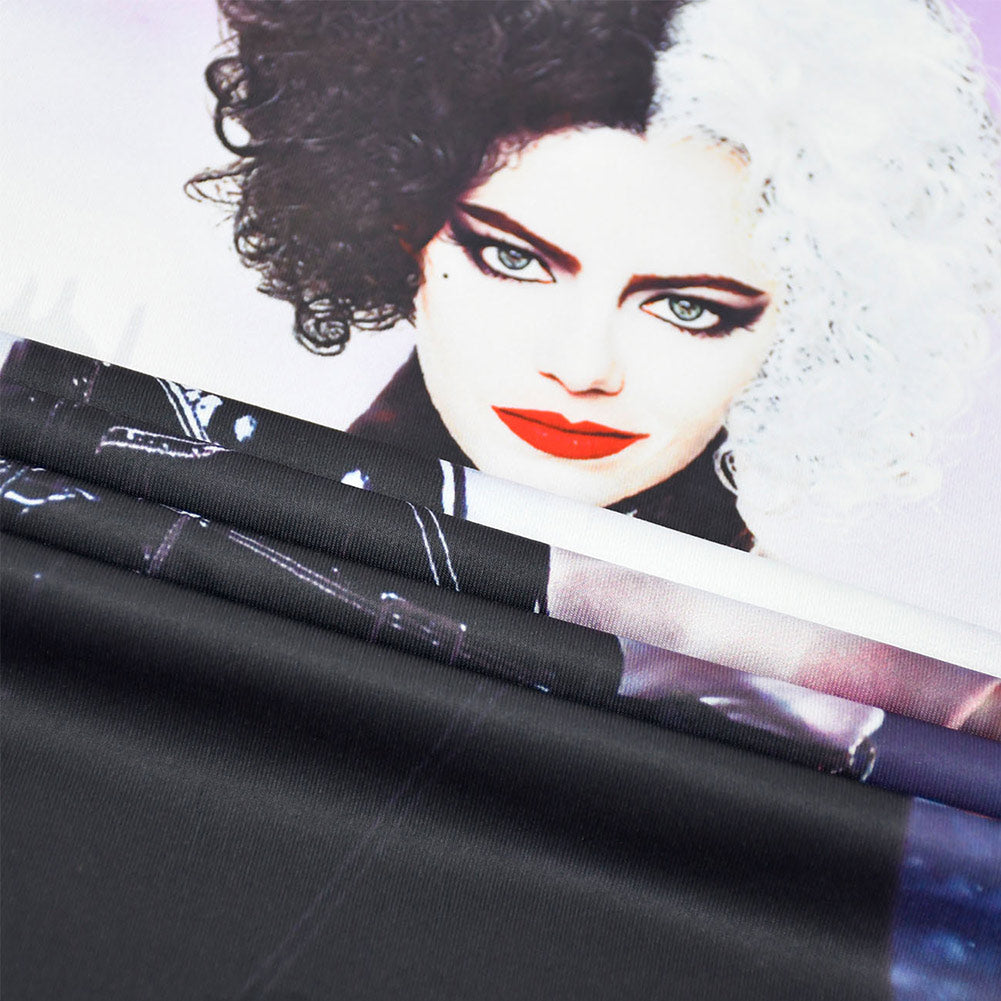 Película Cruella Niños Pijama Vestido falda Cosplay Disfraz Halloween 3D Impreso Carnaval Traje