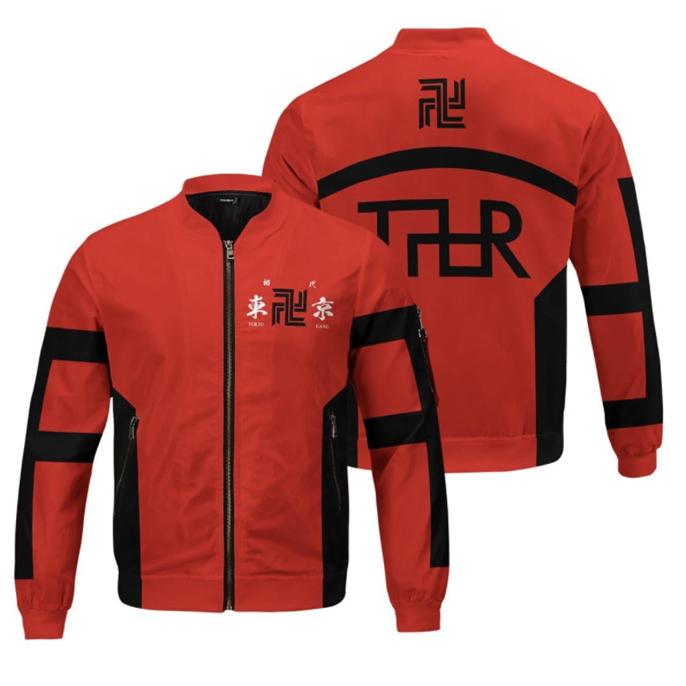 Anime Tokyo Revengers 3D Impreso Cosplay Disfraz Halloween Carnaval Traje cremallera Abrigo de chaqueta hombre