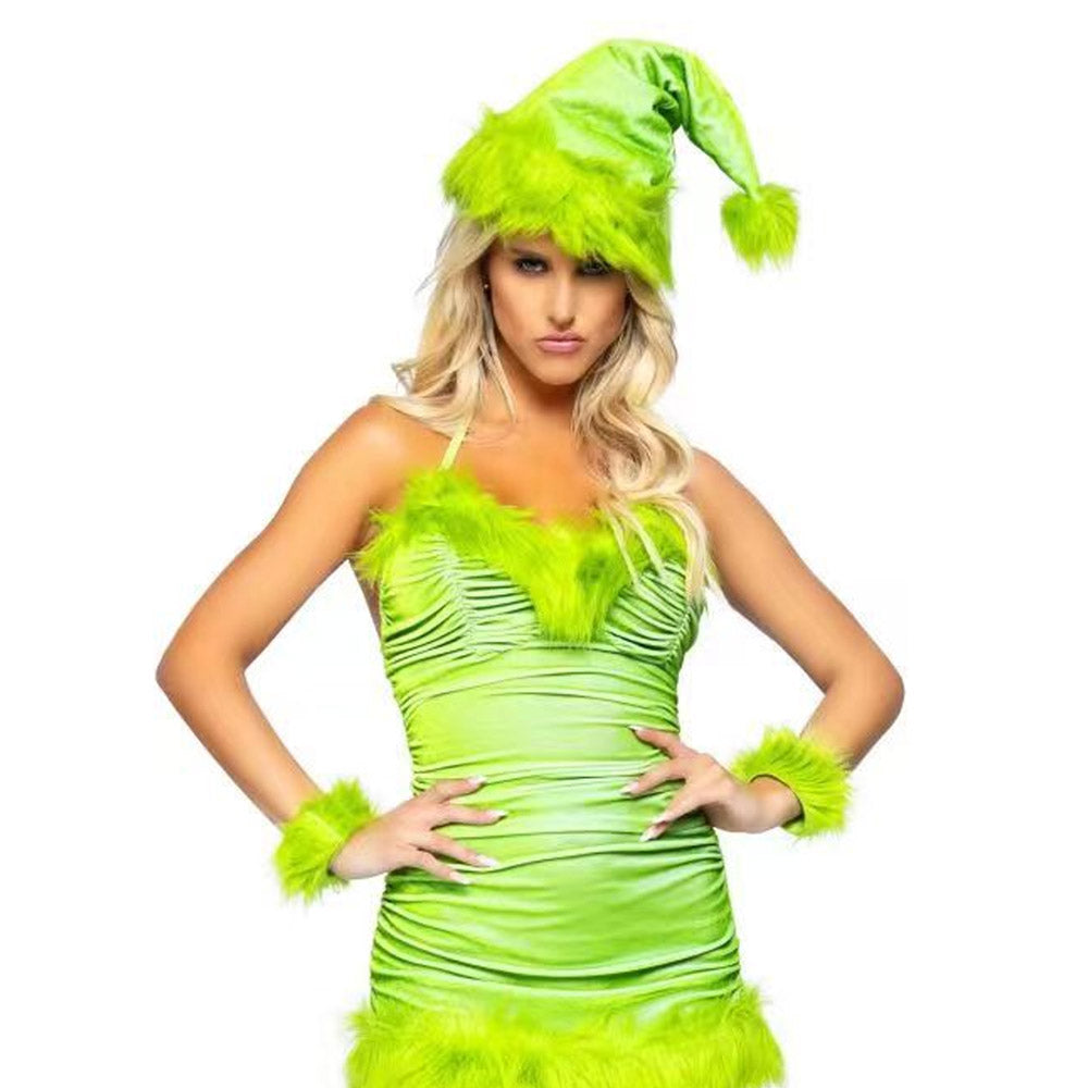 Película The Grinch Cosplay Disfraz Traje Vestido Fiesta Navidad Halloween