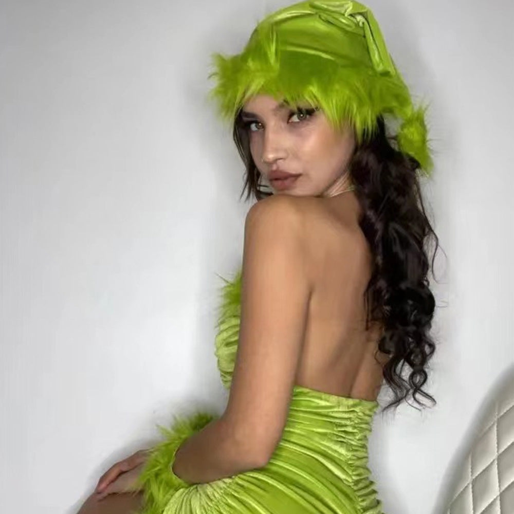 Película The Grinch Cosplay Disfraz Traje Vestido Fiesta Navidad Halloween
