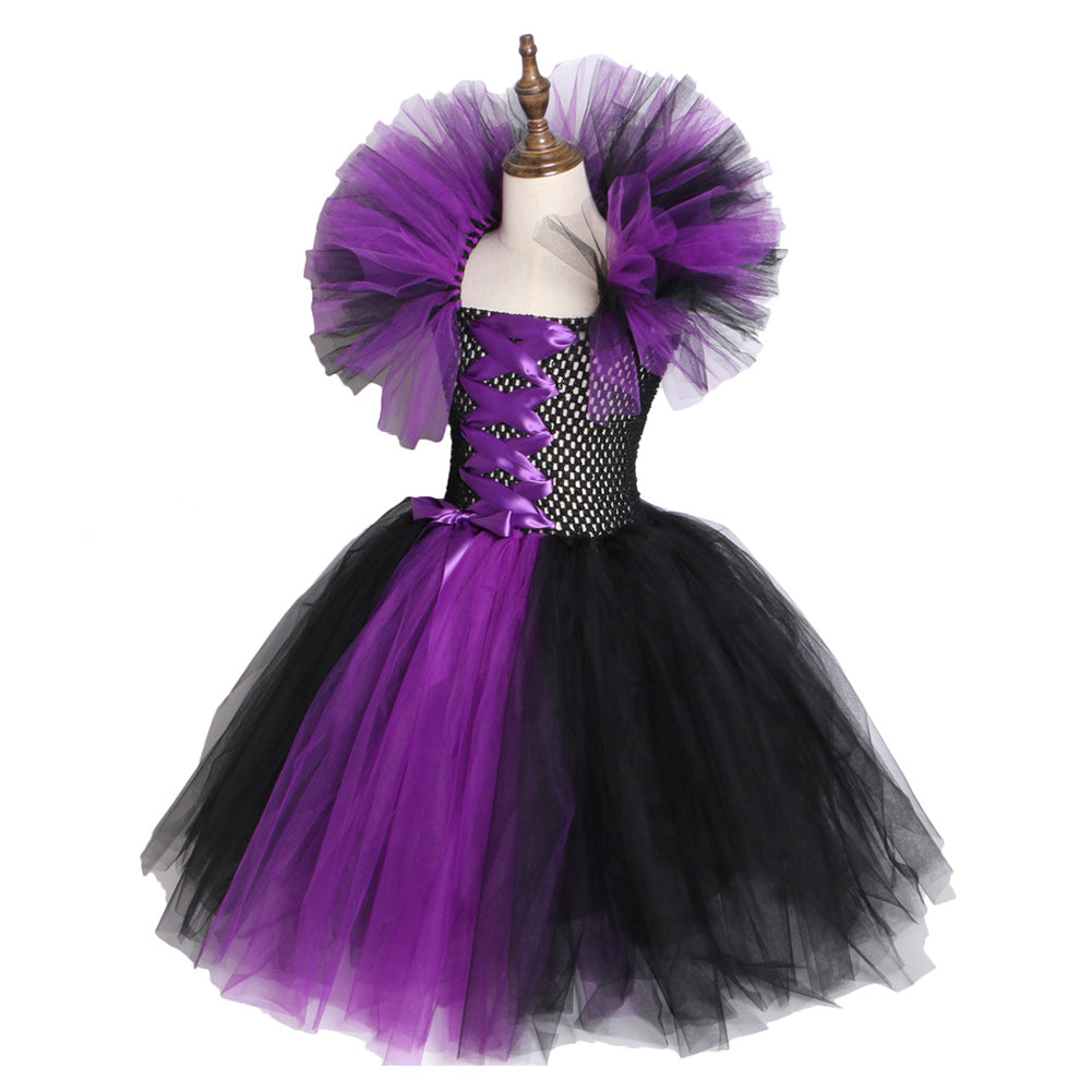 Película Maleficent Tutu Niños Cosplay Halloween Disfraz Vestido Carnaval Traje Per.