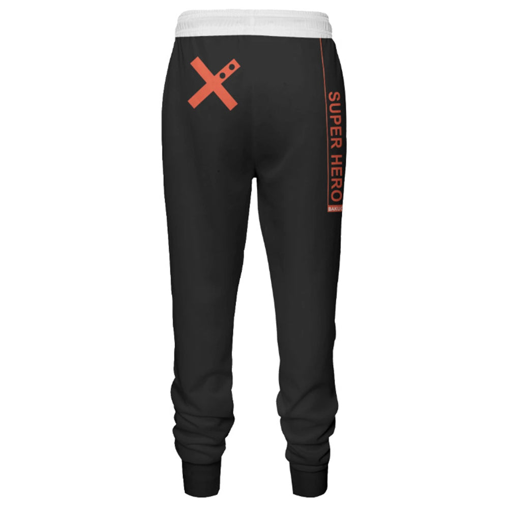 Anime My Hero Academia Pantalones Deportivos Pantalones Rectos Pantalones Largos de Jogging Unisex