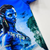 Avatar:The Way of Water Neytiri Cosplay Disfraz Niños Chicos Camiseta Pantalones Cortos Traje de Carnaval Fiesta