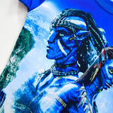 Avatar:The Way of Water Neytiri Cosplay Disfraz Niños Chicos Camiseta Pantalones Cortos Traje de Carnaval Fiesta