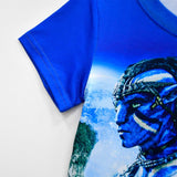 Avatar:The Way of Water Neytiri Cosplay Disfraz Niños Chicos Camiseta Pantalones Cortos Traje de Carnaval Fiesta
