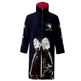 Anime Tokyo Revengers Sudadera Bata de capa con cremallera Abrigo largo de chaqueta con cuello alto Cosplay Disfraz Halloween Carnaval hombre diario Traje