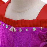 Mermaid Vestido de red de sirena fiesta de bodas de niños vestido de princesa mariposa grande lentejuelas disfraz de Halloween Per.