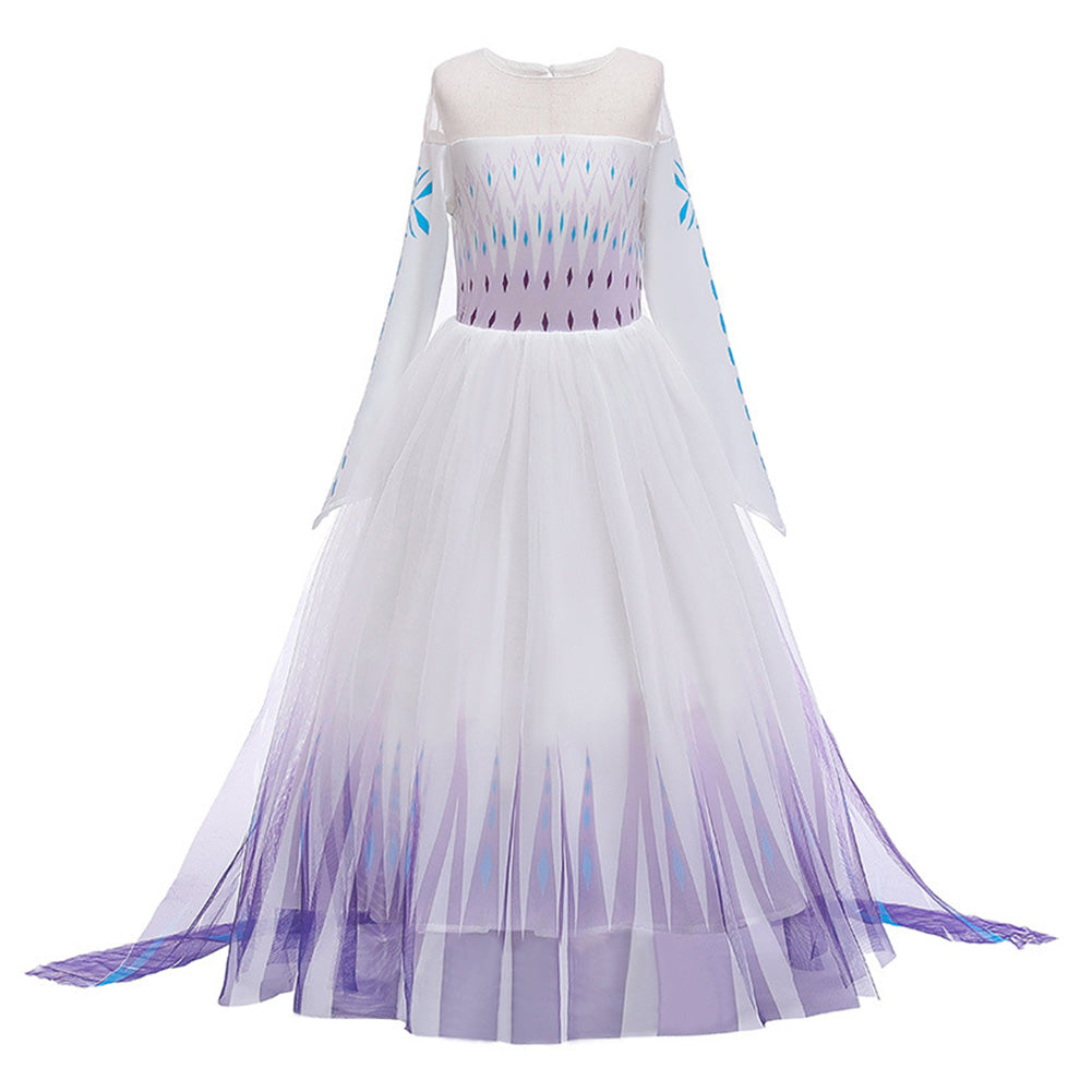 Anime Frozen Elsa Anna Niños Cosplay Disfraz Halloween Falda Vestido Carnaval Traje Per.